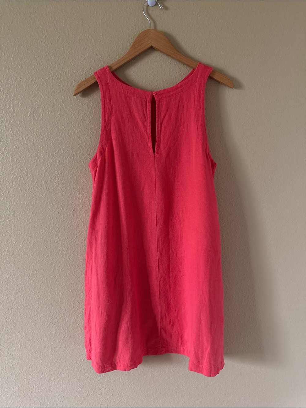 a new day Linen-Blend Coral Sleeveless Mini Dress - Picture 6 of 7